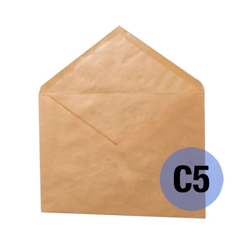 Конверт C5 крафт, 162 × 229 мм, 90 г/м², крафт, треугольный клапан