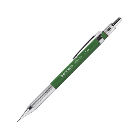 Карандаш механический BRAUBERG "METALLIC X" 0,7 мм, HB, металлические детали